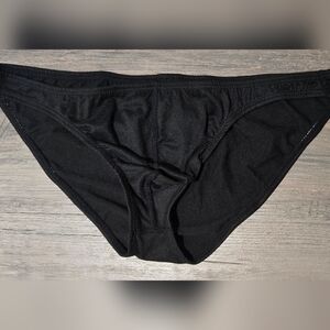 Black Cotton Bikini Briefs